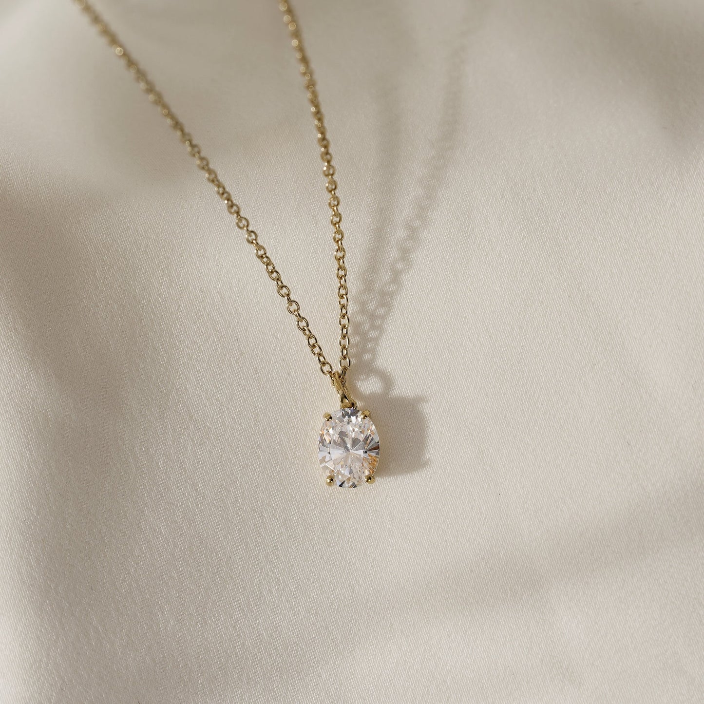 Diamonbliss Lab-Grown Diamond 1.0 cttw Oval Solitaire Necklace