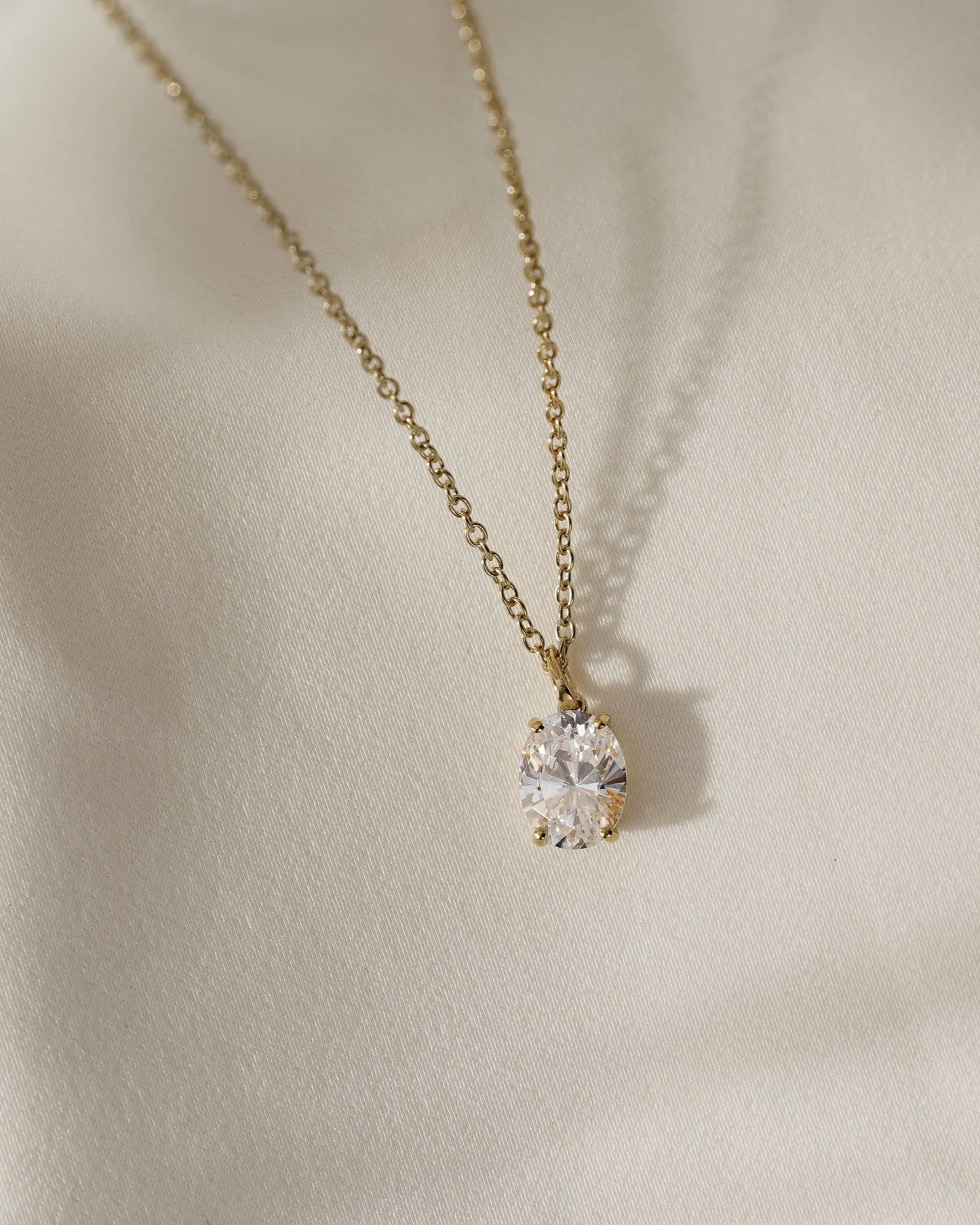 Diamonbliss Lab-Grown Diamond 2.0 cttw Oval Solitaire Necklace