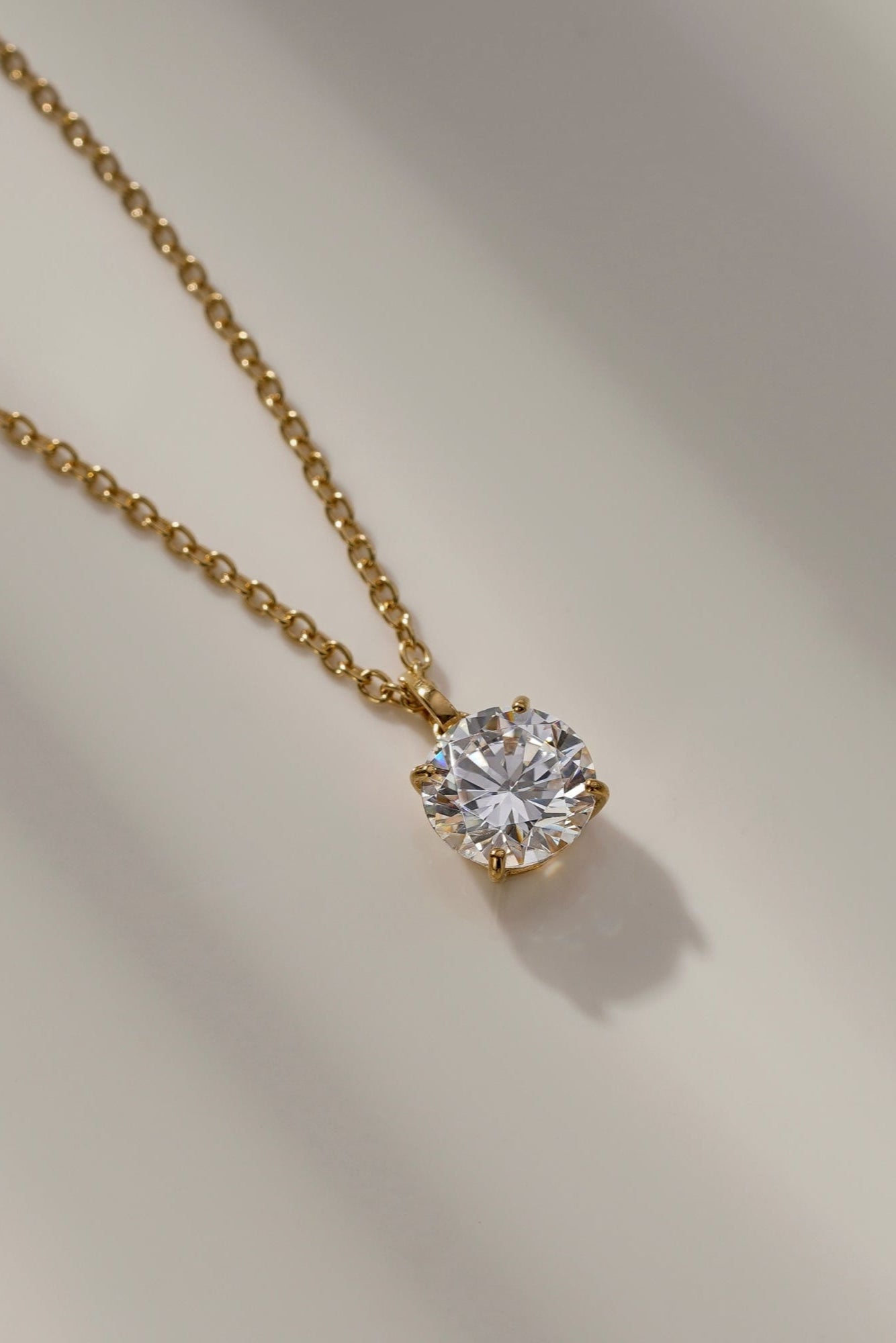 Diamonbliss Lab-Grown Diamond 0.5 cttw Round Solitaire Necklace