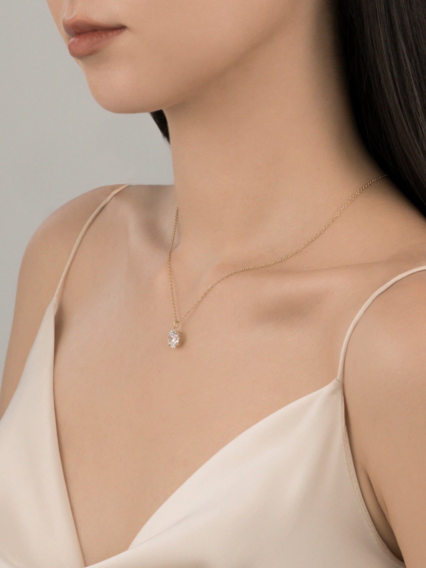 Diamonbliss Lab-Grown Diamond 2.0 cttw Oval Solitaire Necklace