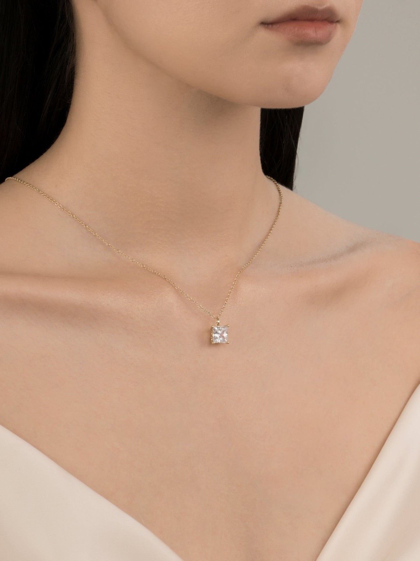 Diamonbliss Lab-Grown Diamond 2.0 cttw Princess Solitaire Necklace