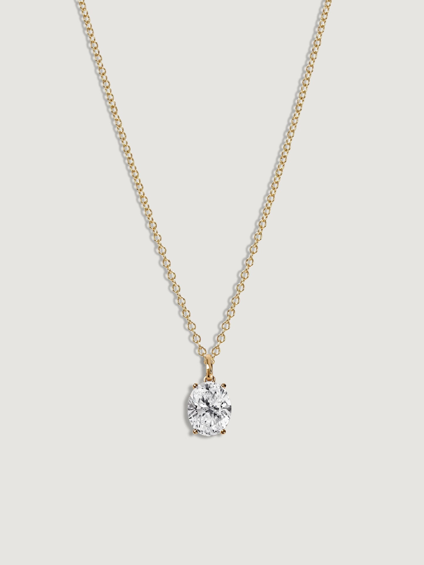 Diamonbliss Lab-Grown Diamond 2.0 cttw Oval Solitaire Necklace