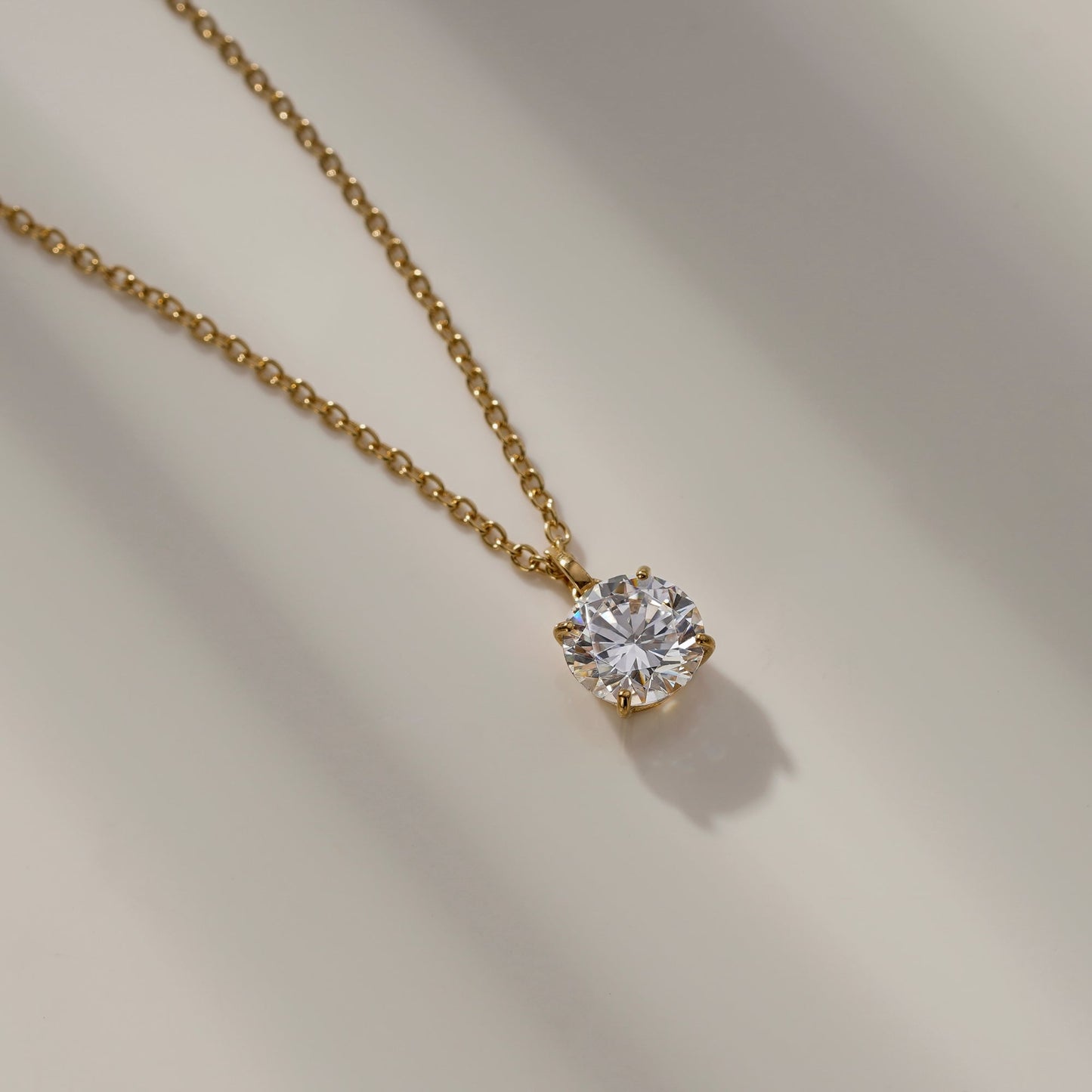 Diamonbliss Lab-Grown Diamond 1.0 cttw Round Solitaire Necklace