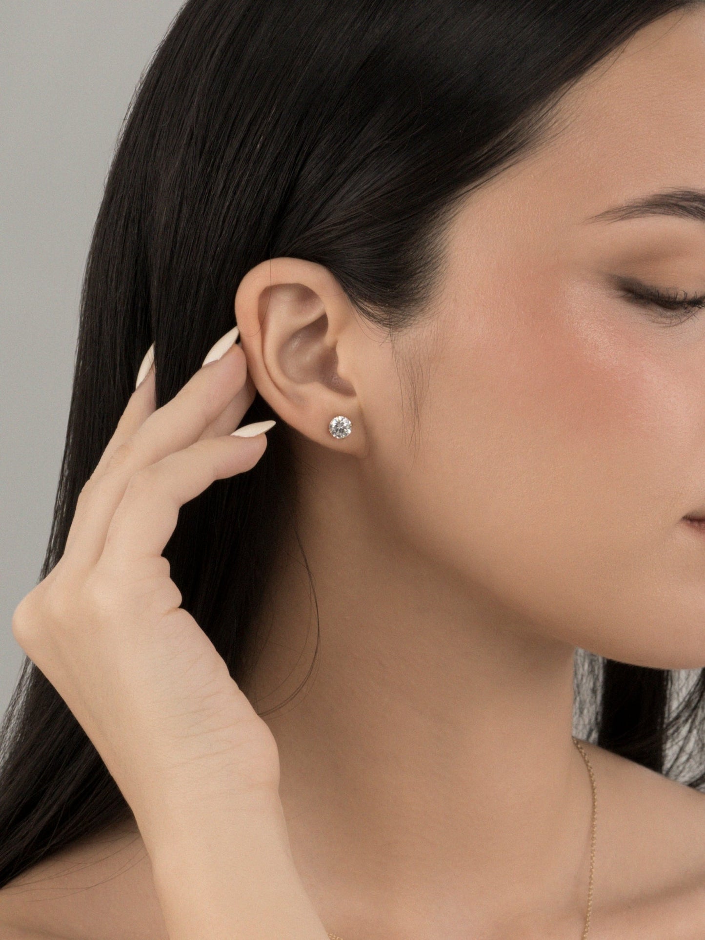 Diamonbliss Lab-Grown Diamond 0.5 cttw Round Solitaire Earrings