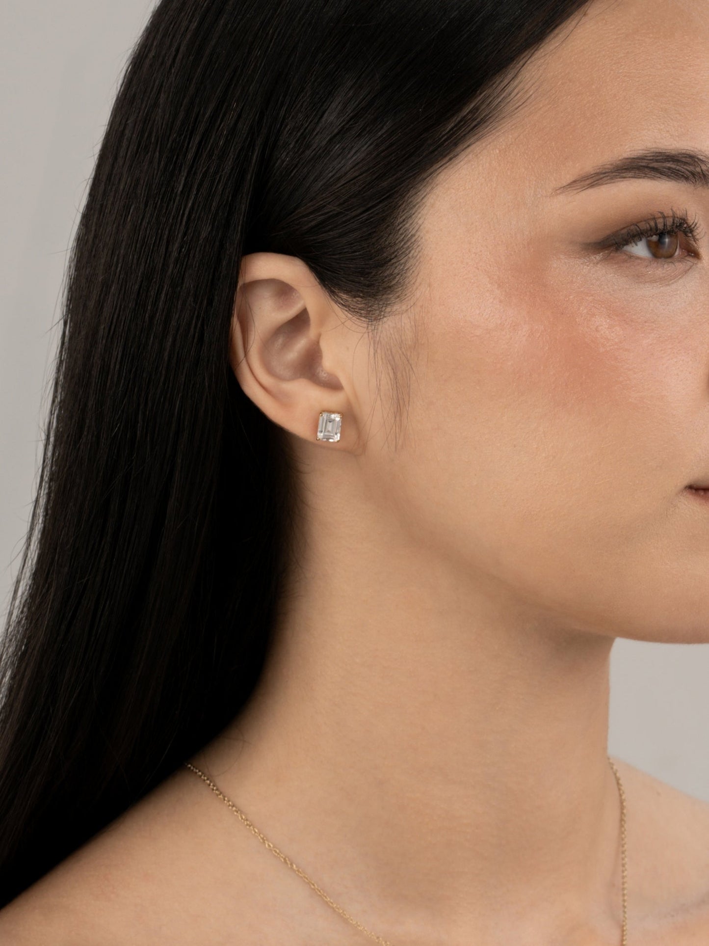 Diamonbliss Lab-Grown Diamond 2.0 cttw Emerald Solitaire Earrings