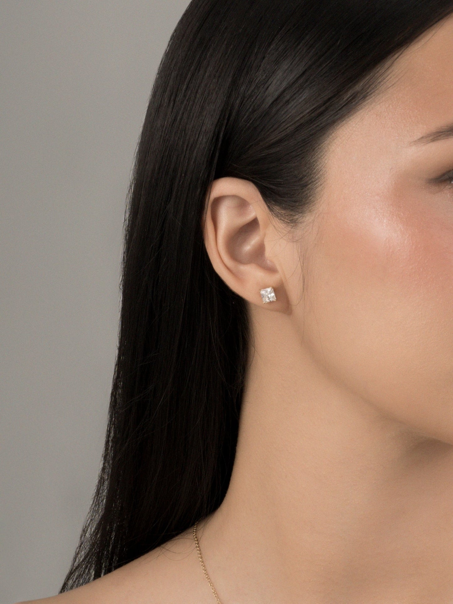 Diamonbliss Lab-Grown Diamond 1.0 cttw Princess Solitaire Earrings