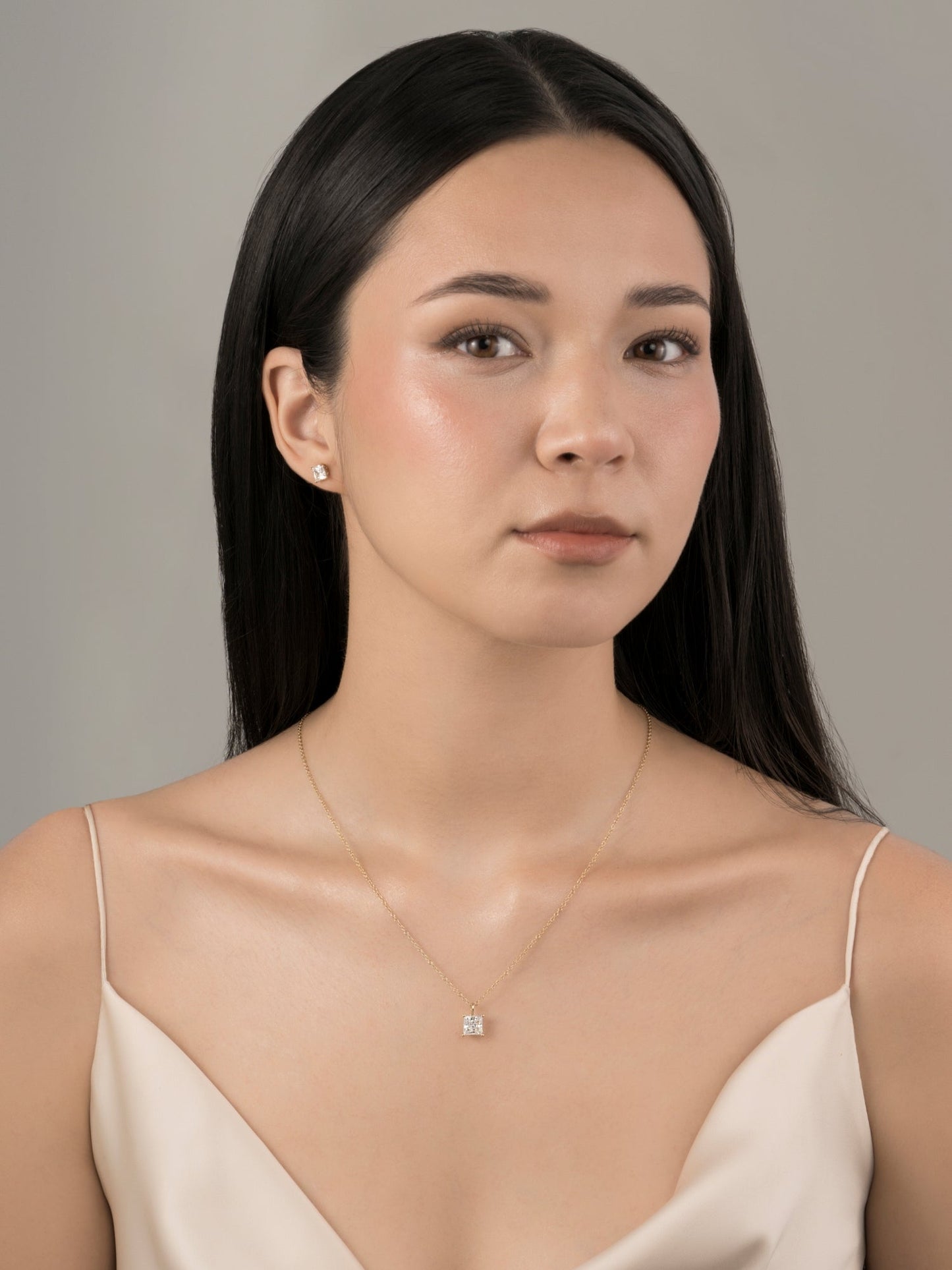 Diamonbliss Lab-Grown Diamond 1.0 cttw Princess Solitaire Necklace