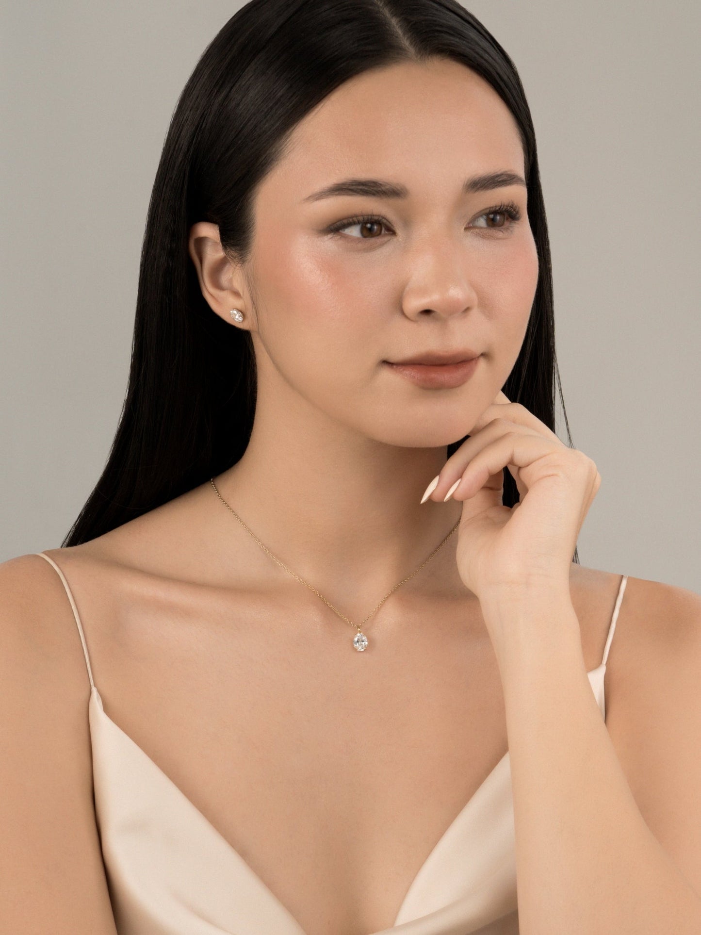 Diamonbliss Lab-Grown Diamond 1.0 cttw Oval Solitaire Earrings