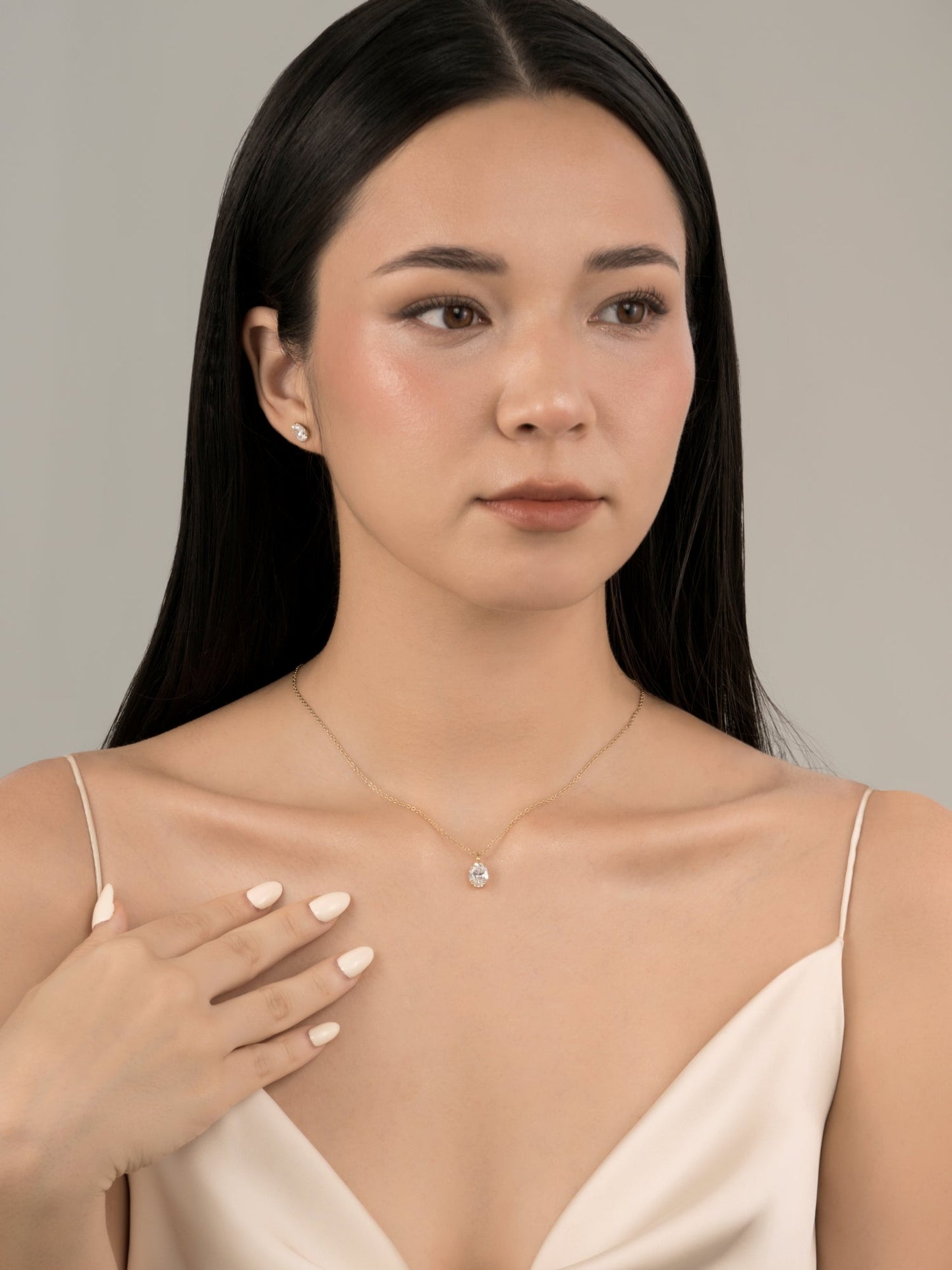 Diamonbliss Lab-Grown Diamond 1.0 cttw Oval Solitaire Necklace