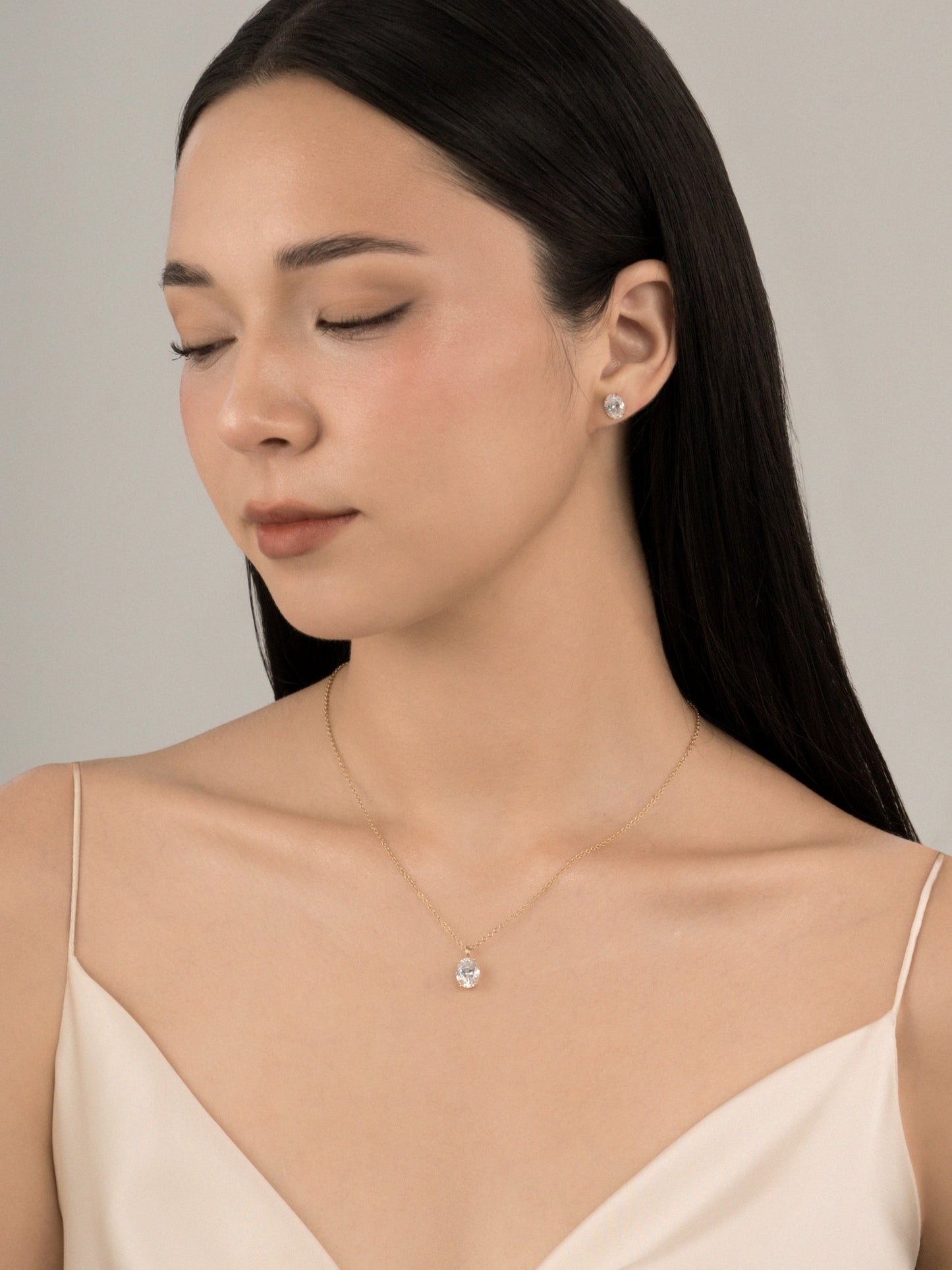 Diamonbliss Lab-Grown Diamond 2.0 cttw Oval Solitaire Earrings