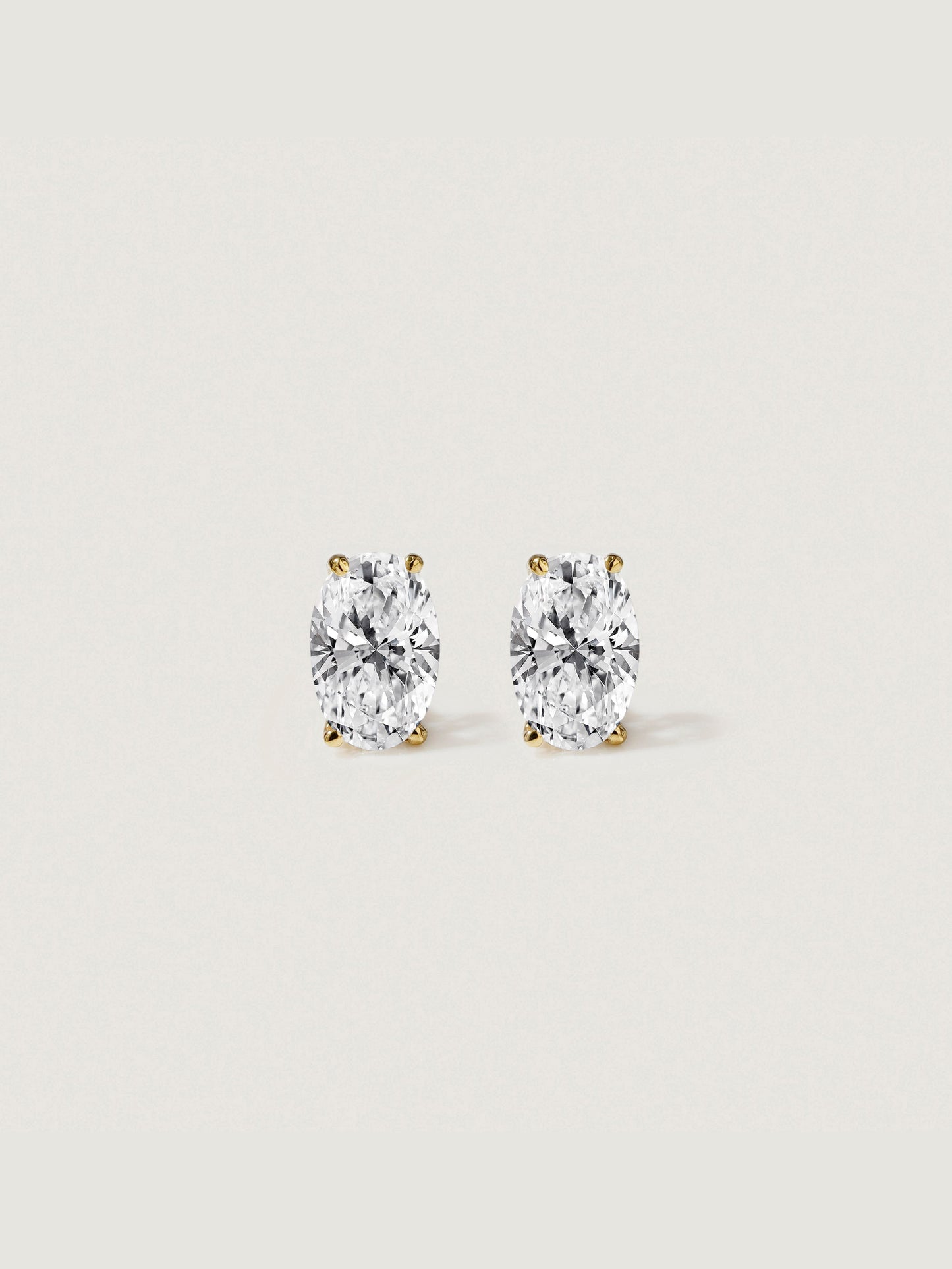Diamonbliss Lab-Grown Diamond 1.0 cttw Oval Solitaire Earrings