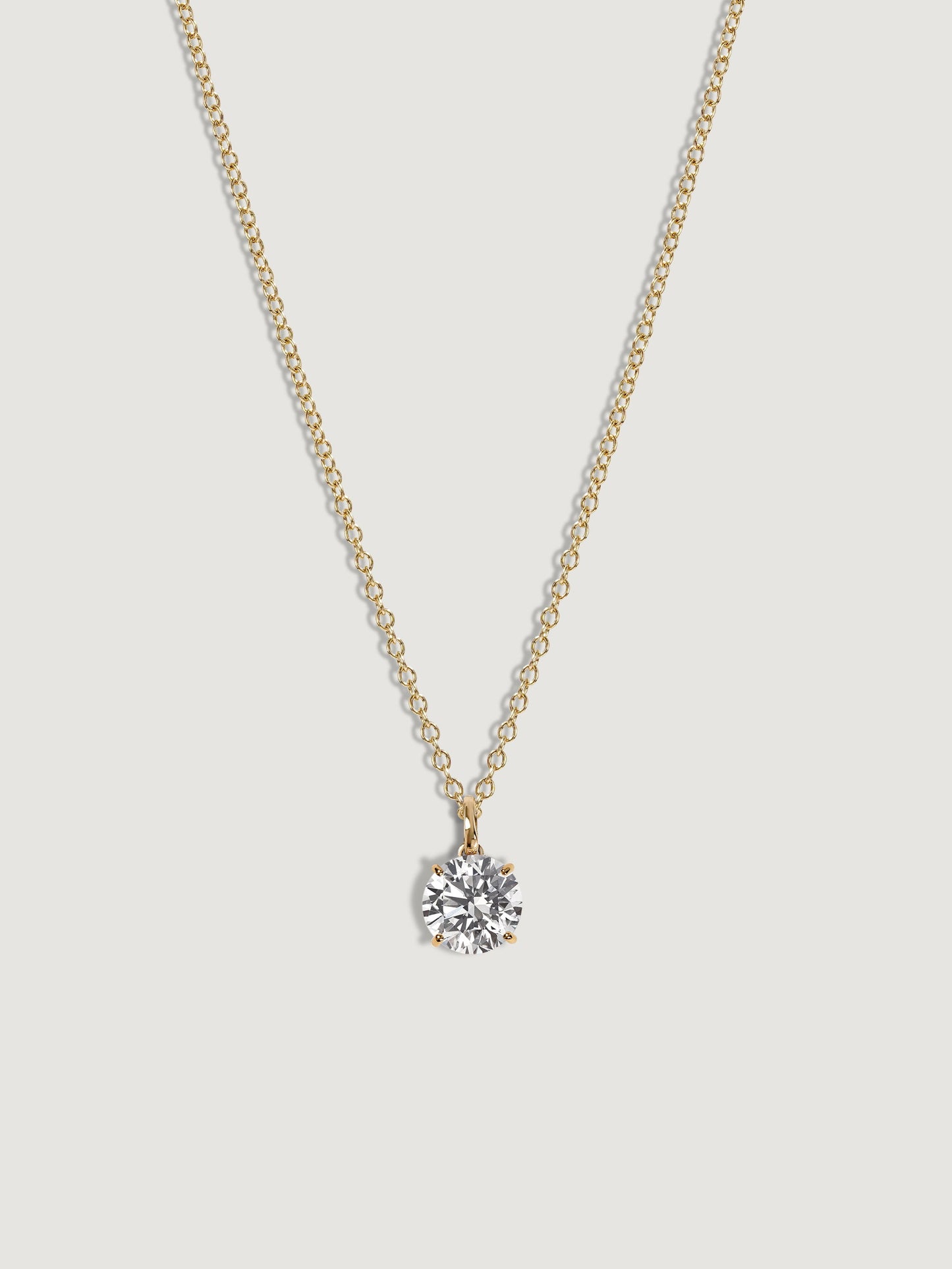 Diamonbliss Lab-Grown Diamond 1.0 cttw Round Solitaire Necklace