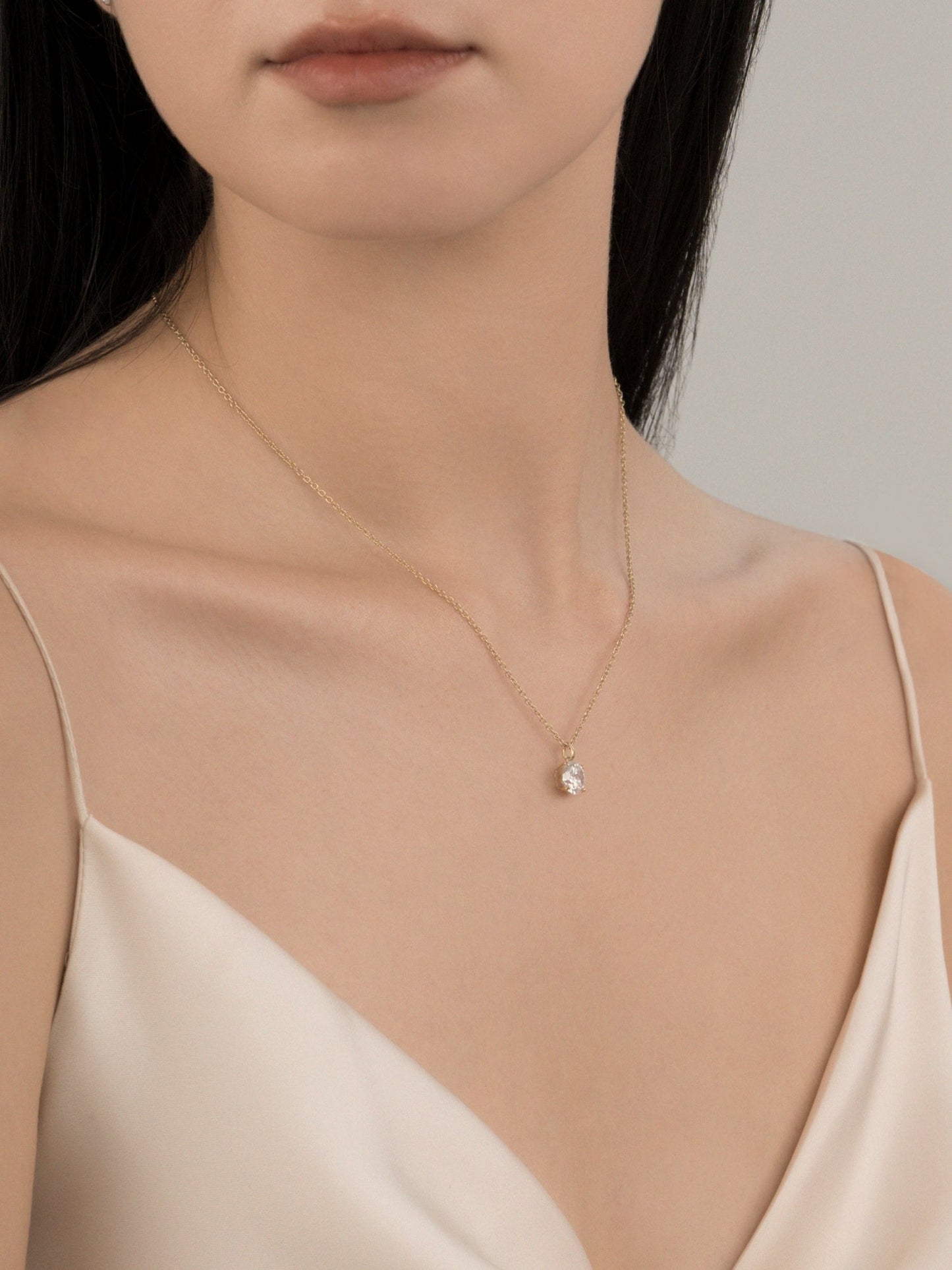 Diamonbliss Lab-Grown Diamond 1.0 cttw Round Solitaire Necklace