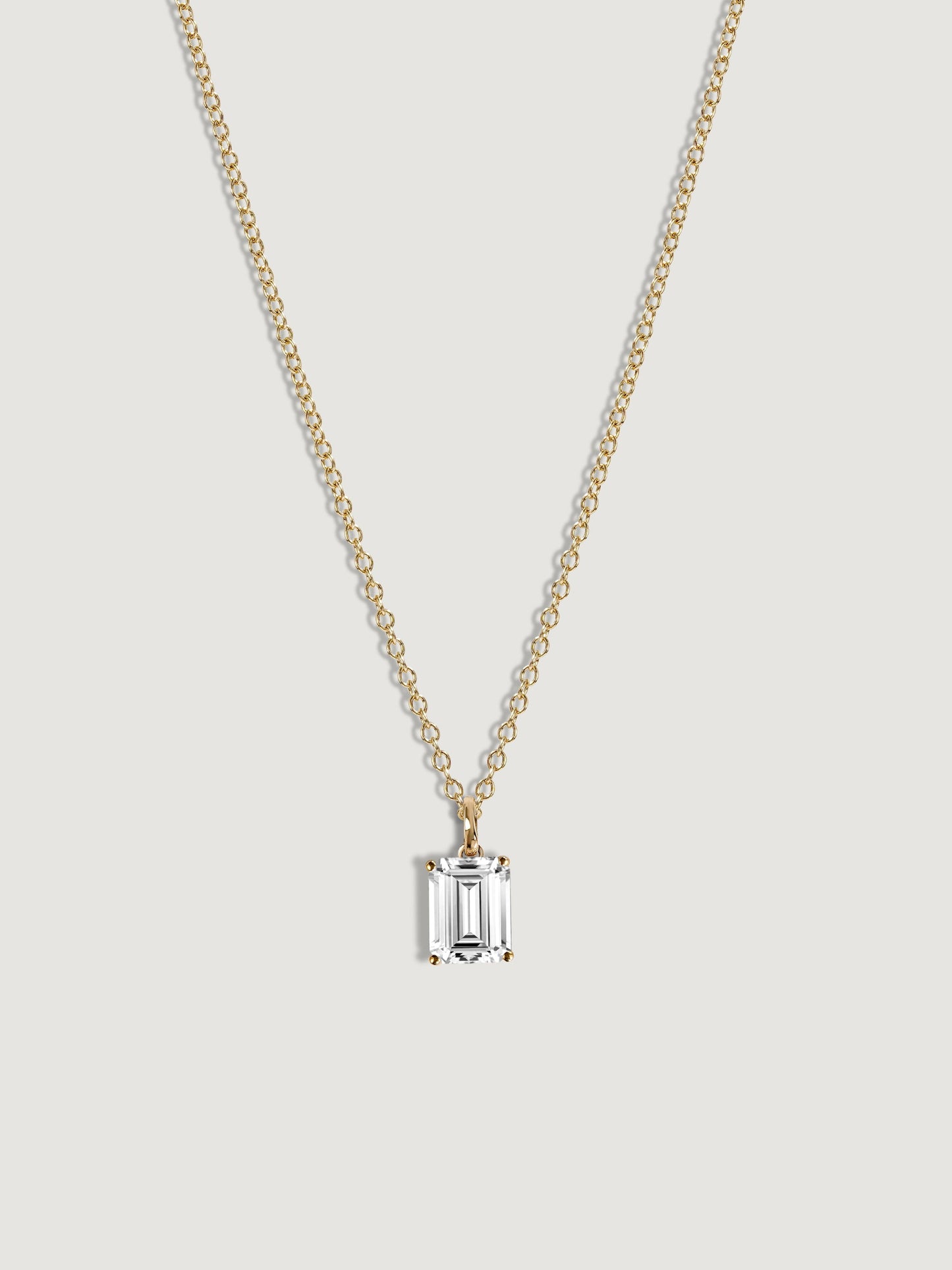 Diamonbliss Lab-Grown Diamond 2.0 cttw Emerald Solitaire Necklace