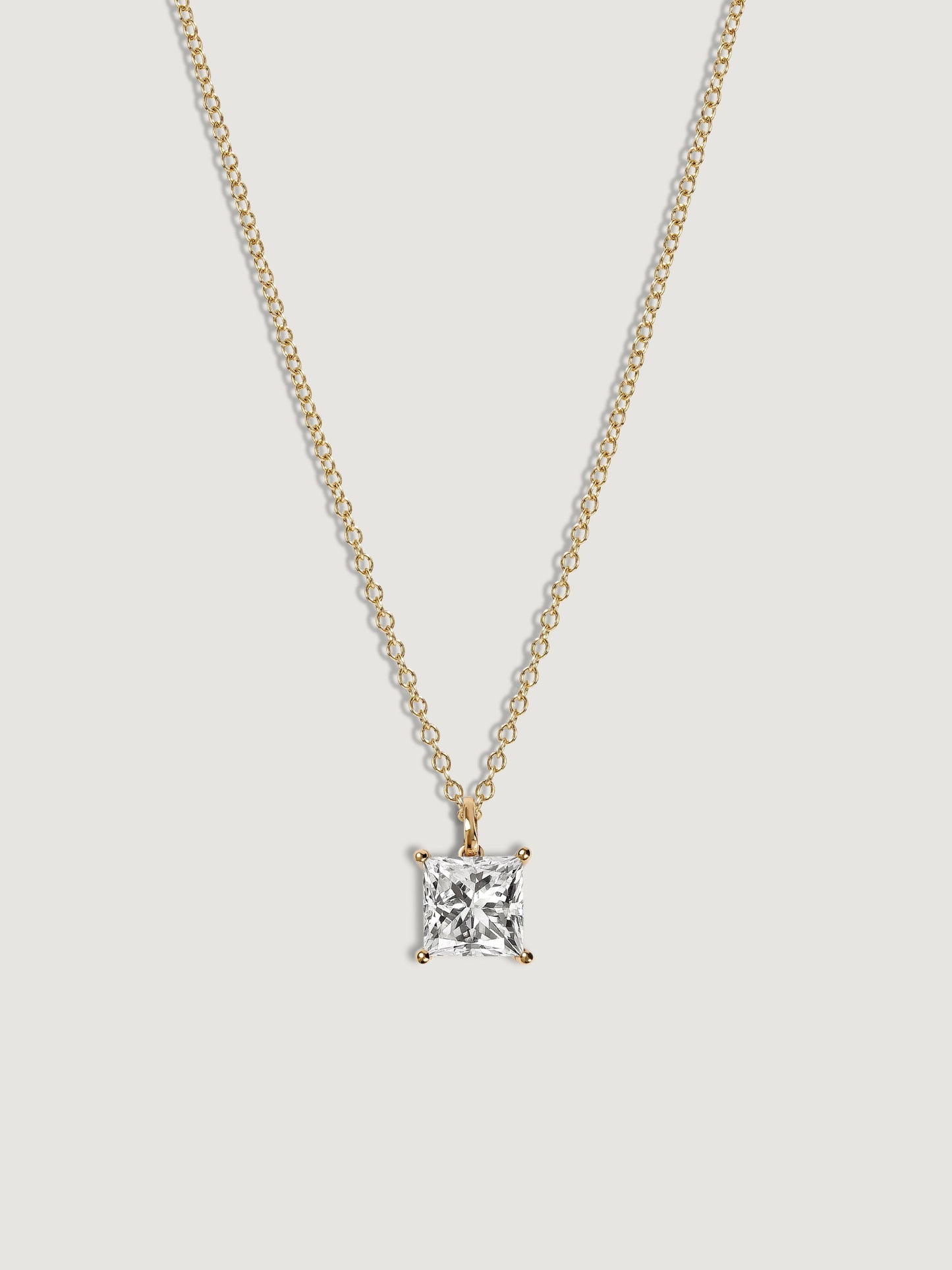 Diamonbliss Lab-Grown Diamond 2.0 cttw Princess Solitaire Necklace