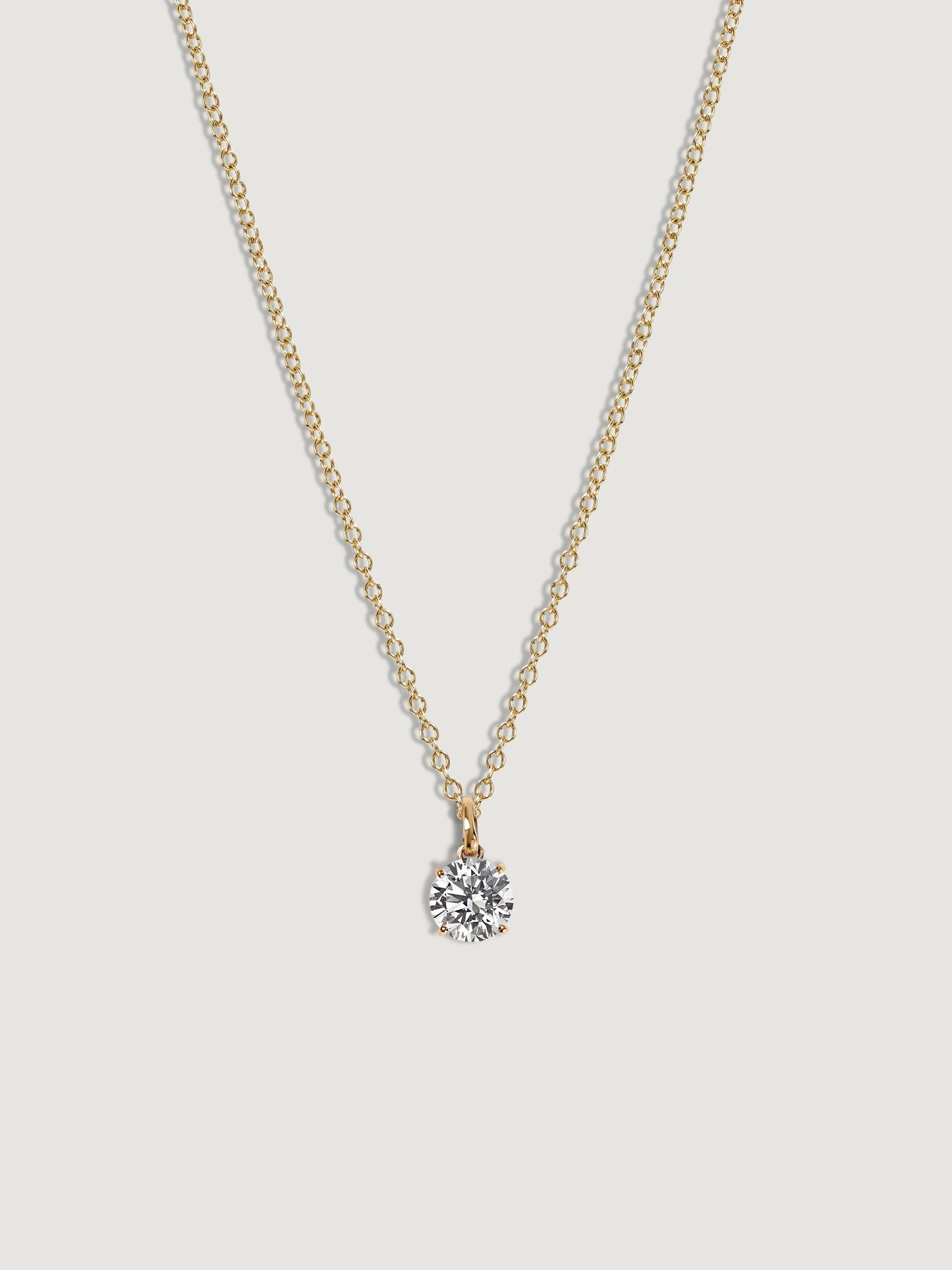 Diamonbliss Lab-Grown Diamond 0.5 cttw Round Solitaire Necklace